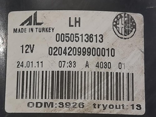 Fanale EST POST SX 0050513613 Alfa Romeo Giulietta 2013