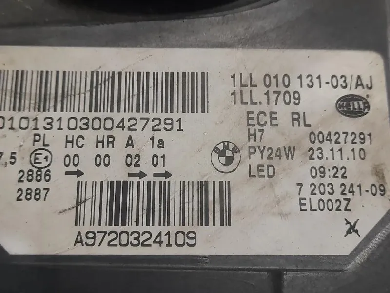 Proiettore ANT SX 1LL01013103 SX LATO GUIDA FARO Bmw Serie 5 F11 Touring 2012