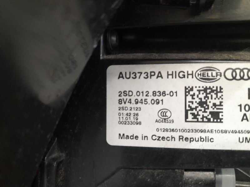 Fanale EST POST SX 8V4945091 Audi A3 8VF Sportback 2016