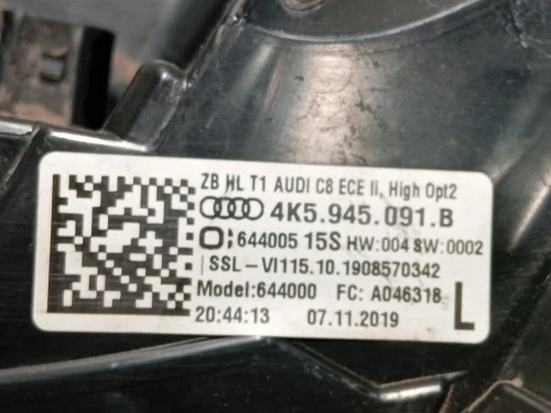 Fanale EST POST SX 4K5 945 091 B Audi A6 4GD Avant 2016