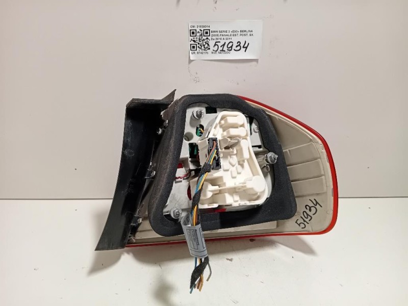 Fanale EST POST SX 21839014 Bmw Serie 3 E90 Berlina 2005