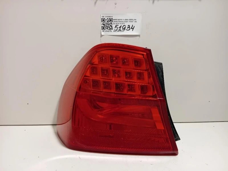 Fanale EST POST SX 21839014 Bmw Serie 3 E90 Berlina 2005
