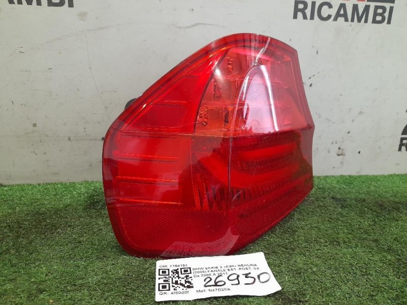 Fanale EST POST SX 7154153 Bmw Serie 3 E90 Berlina 2005
