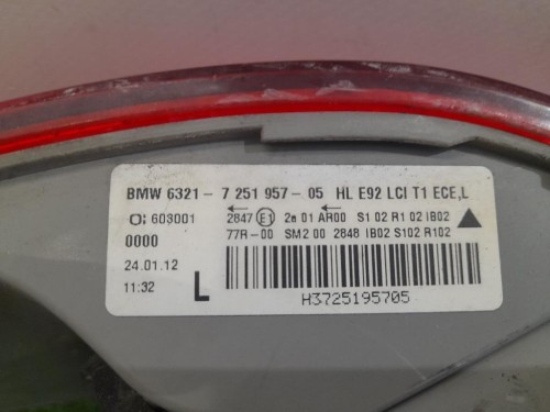 Fanale EST POST SX 7251957 Bmw Serie 3 E92 Coupe 2007