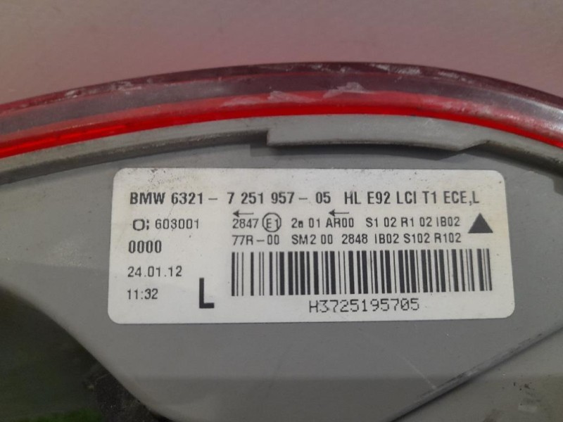 Fanale EST POST SX 7251957 Bmw Serie 3 E92 Coupe 2007