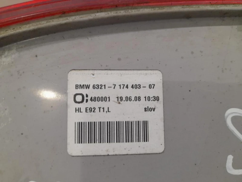 Fanale EST POST SX 63217174403 Bmw Serie 3 E92 Coupe 2007