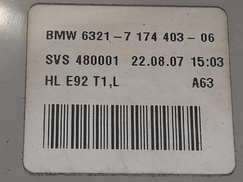 Fanale EST POST SX 7174403-06 Bmw Serie 3 E92 Coupe 2007