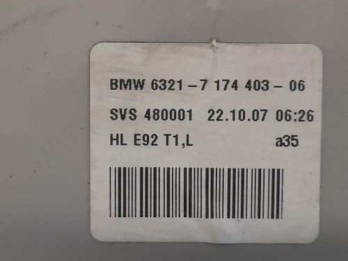 Fanale EST POST SX 7 174 426-06 Bmw Serie 3 E92 Coupe 2007