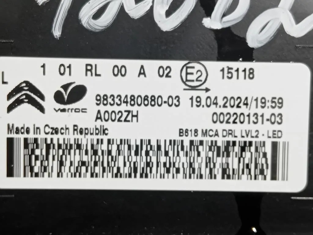 Proiettore ANT SX 9833480680-03 Citroen C3 III 2016