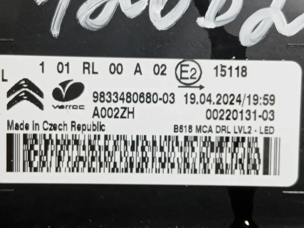 Proiettore ANT SX 9833480680-03 Citroen C3 III 2016