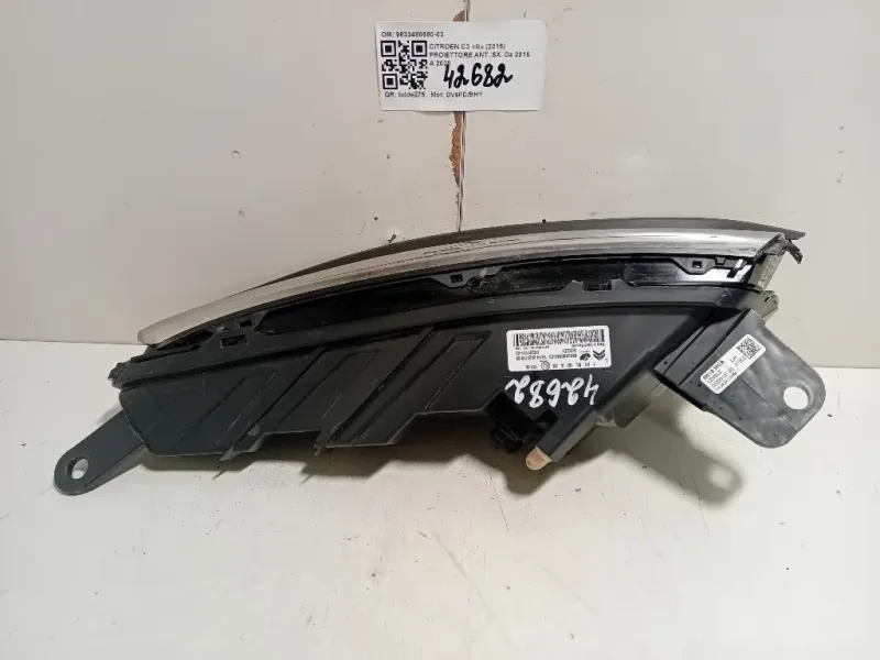 Proiettore ANT SX 9833480680-03 Citroen C3 III 2016