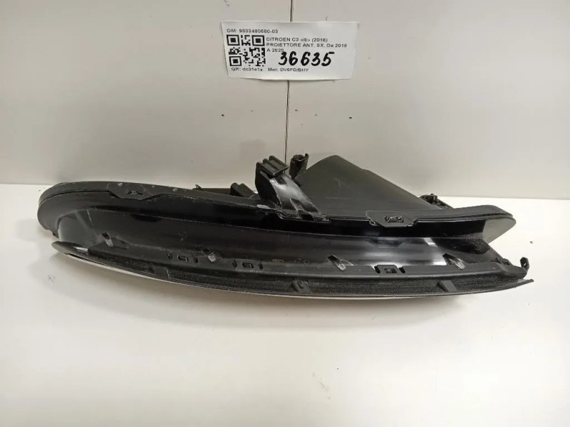 Proiettore ANT SX 9833480680-03 Citroen C3 III 2016