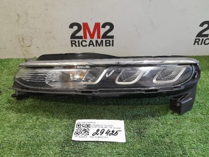 Proiettore ANT SX 9843218980 Citroen C3 III 2020