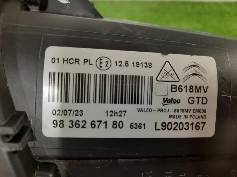 Proiettore ANT SX 9836171580 Citroen C3 III 2020