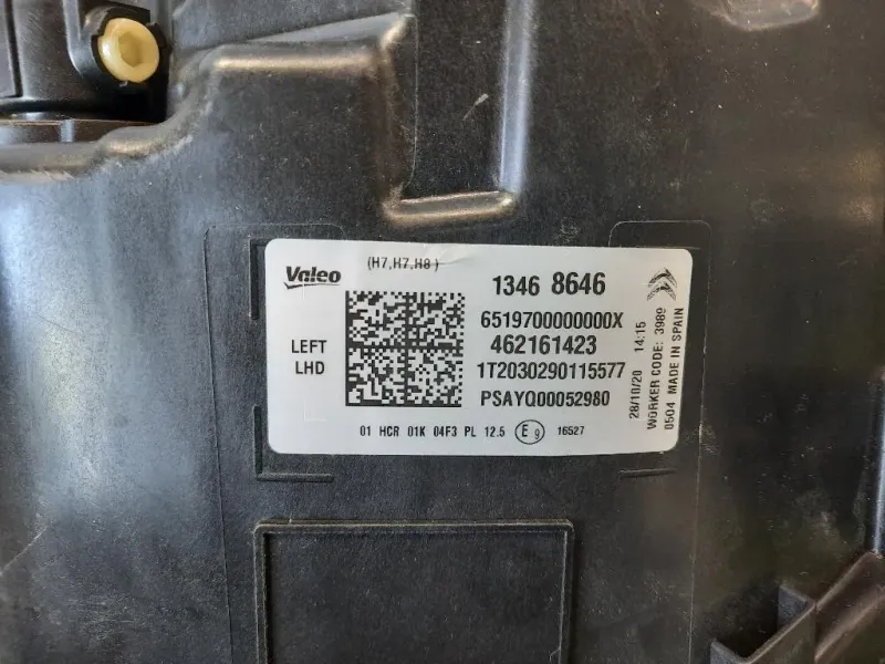 Proiettore ANT SX YQ00052980 Citroen C3 Aircross 2017