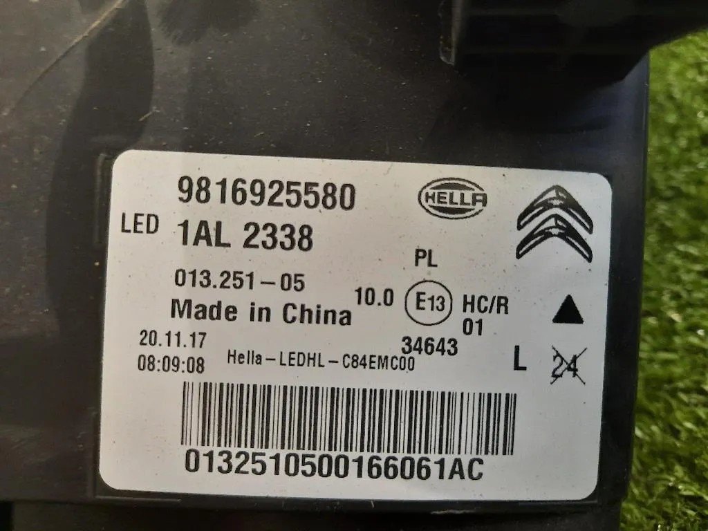 Proiettore ANT SX 9816925580 Citroen C5 Aircross 2018