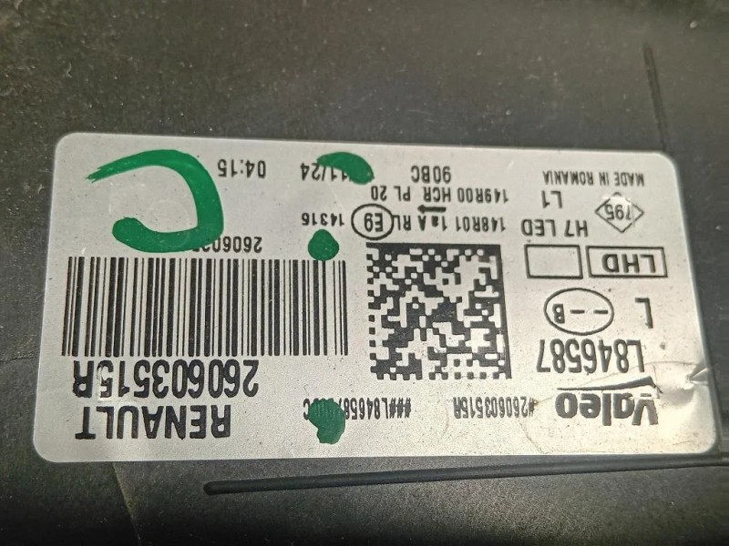 Proiettore ANT SX 260603515R FULL LED 2024 Dacia Duster II 2021