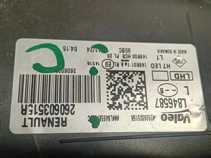 Proiettore ANT SX 260603515R FULL LED 2024 Dacia Duster II 2021