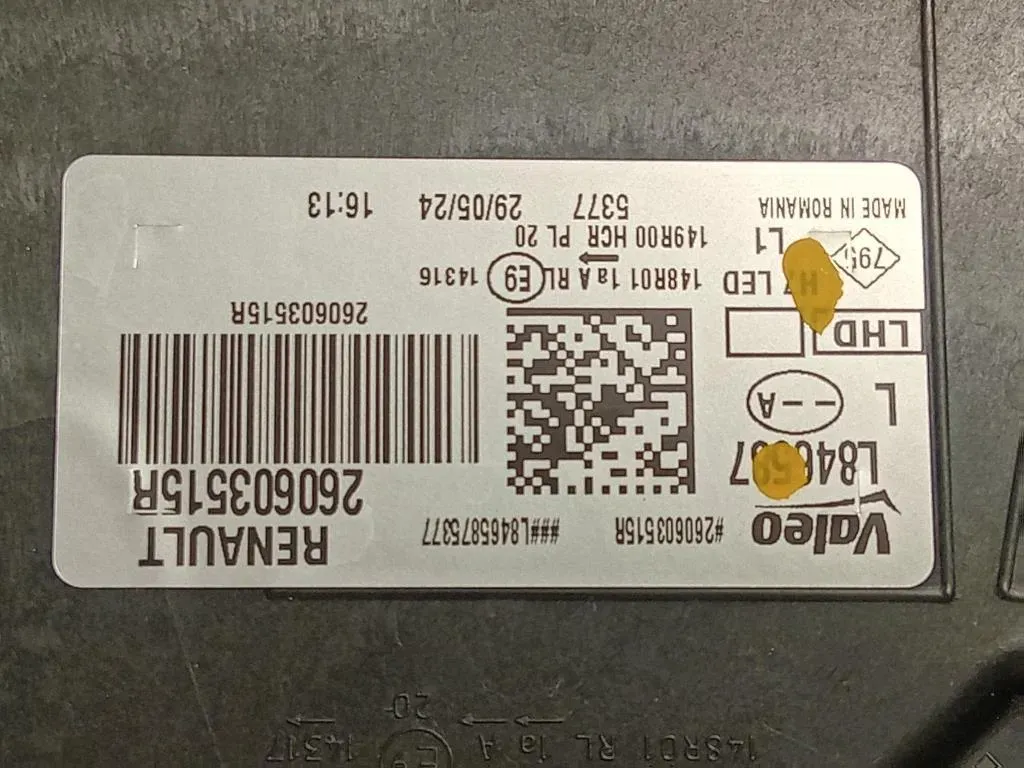 Proiettore ANT SX 260603515R FULL LED 2024 Dacia Duster II 2021