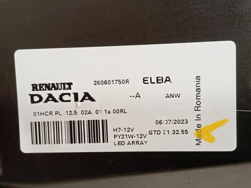 Proiettore ANT SX 260601750R Dacia Jogger 2021