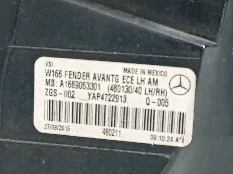 Fanale EST POST SX A1669063301 Mercedes Classe ML W166 2012