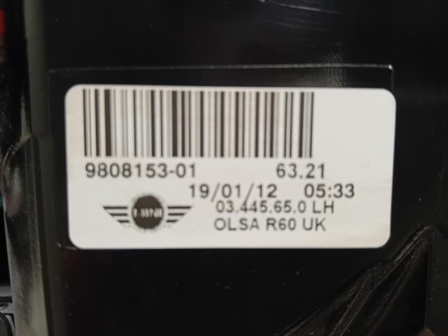 Fanale EST POST SX 9808153-01 Mini Countryman Cooper R60 2010