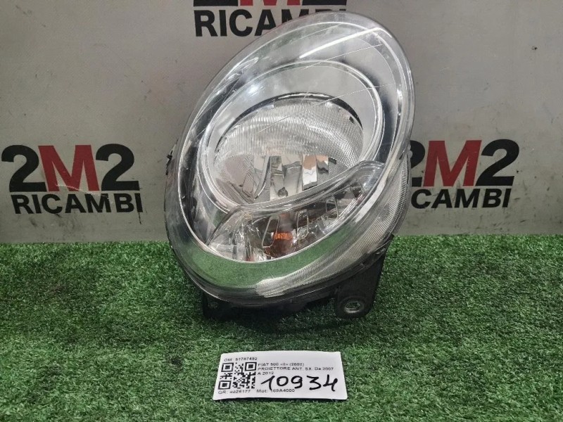 Proiettore ANT SX 51787492 Fiat 500 II 2008