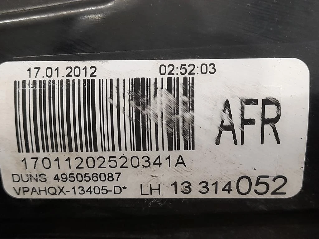 Fanale EST POST SX 13314052 Opel Astra J 2010