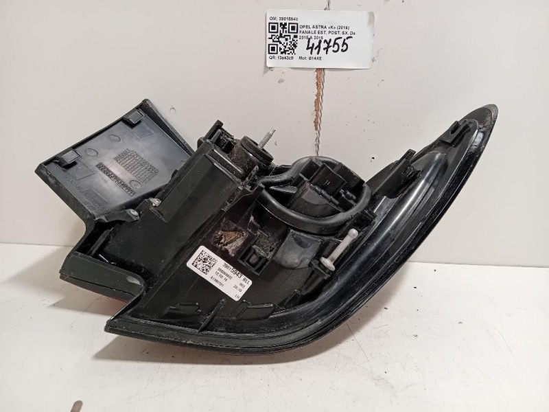 Fanale EST POST SX 39015943 Opel Astra K 2016
