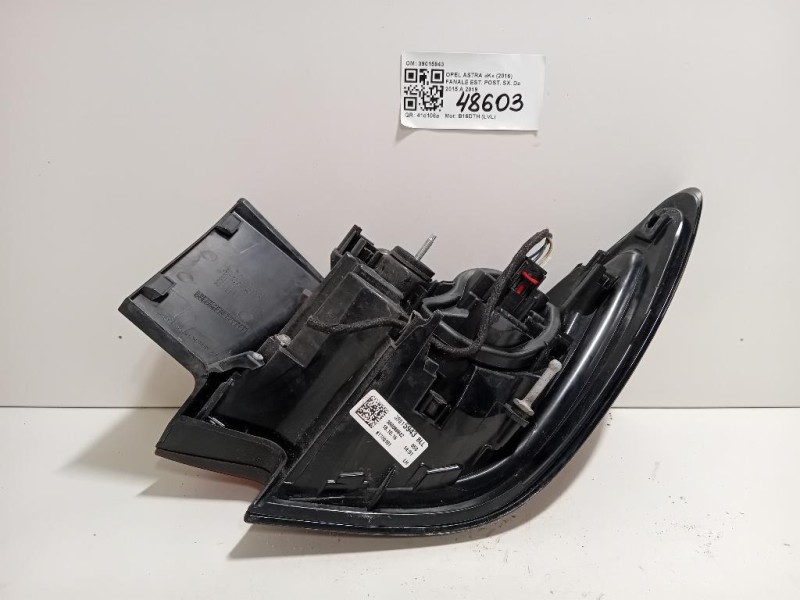 Fanale EST POST SX 39015943 Opel Astra K 2016
