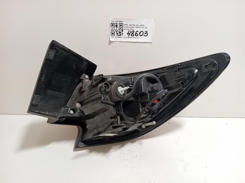 Fanale EST POST SX 39015943 Opel Astra K 2016