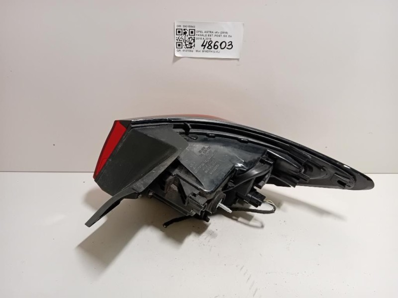 Fanale EST POST SX 39015943 Opel Astra K 2016