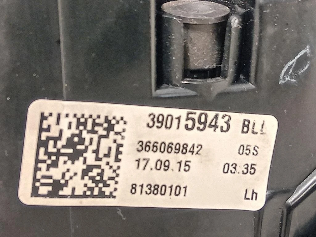 Fanale EST POST SX 39015943 Opel Astra K 2016