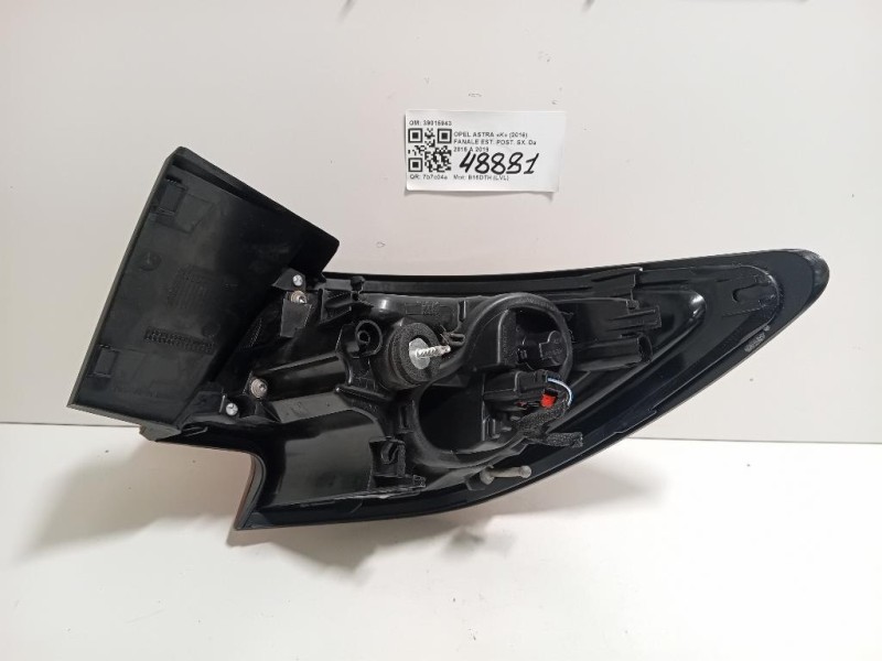 Fanale EST POST SX 39015943 Opel Astra K 2016