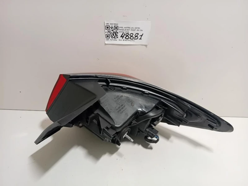 Fanale EST POST SX 39015943 Opel Astra K 2016