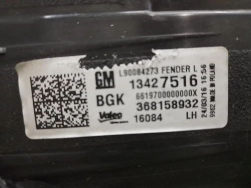 Fanale EST POST SX 13427516 Opel Astra K SW 2016