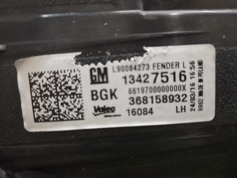 Fanale EST POST SX 13427516 Opel Astra K SW 2016