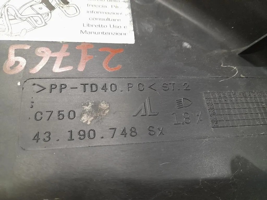 Proiettore ANT SX 43190748 Fiat Ducato 250 2007