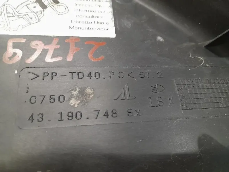 Proiettore ANT SX 43190748 Fiat Ducato 250 2007