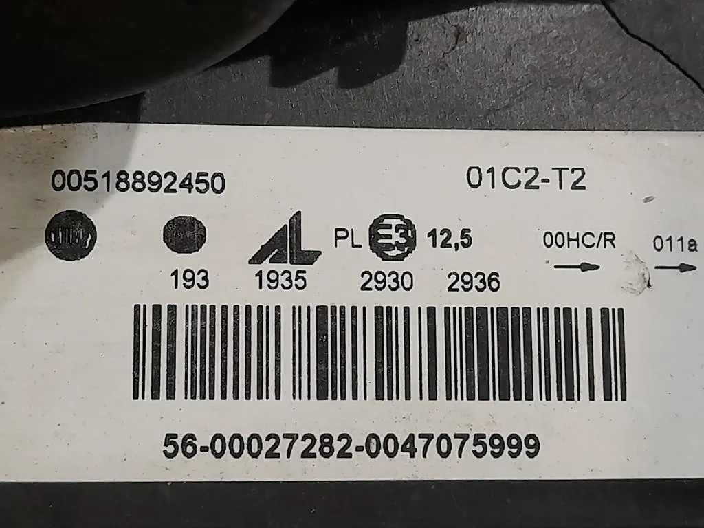 Proiettore ANT SX 00518892450 Fiat Panda II 2012