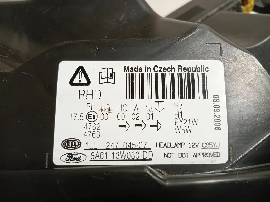 Proiettore ANT SX 1LL 247 045-07 Ford Fiesta VI 2008