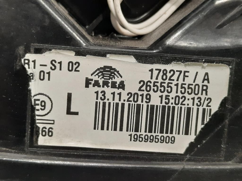 Fanale EST POST SX 265551550R Renault CLIO V 2019