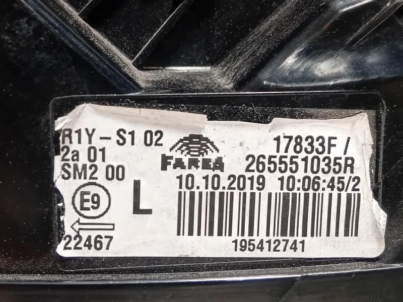 Fanale EST POST SX 265551035R Renault CLIO V 2019