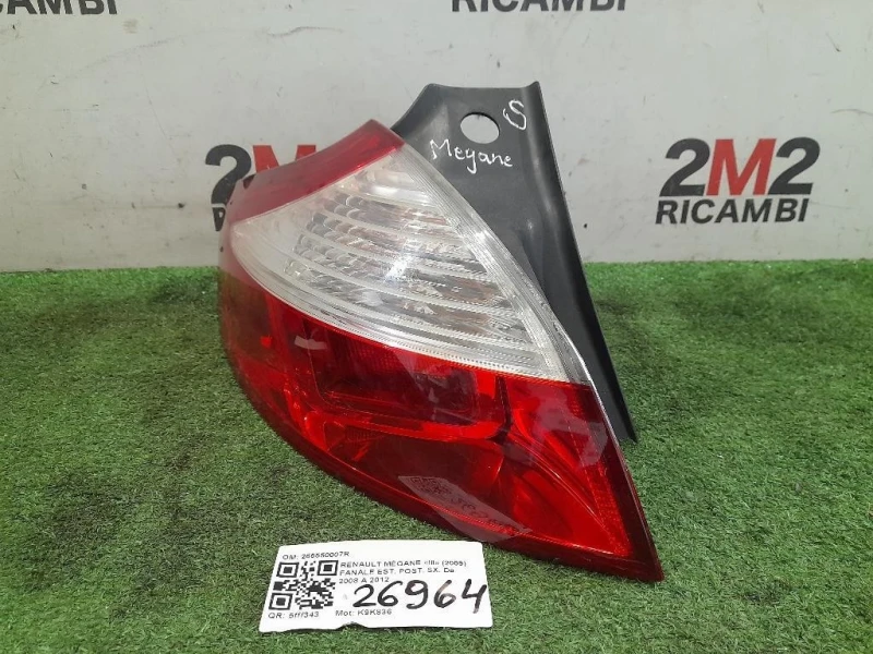 Fanale EST POST SX 265550007R Renault Mégane III 2009