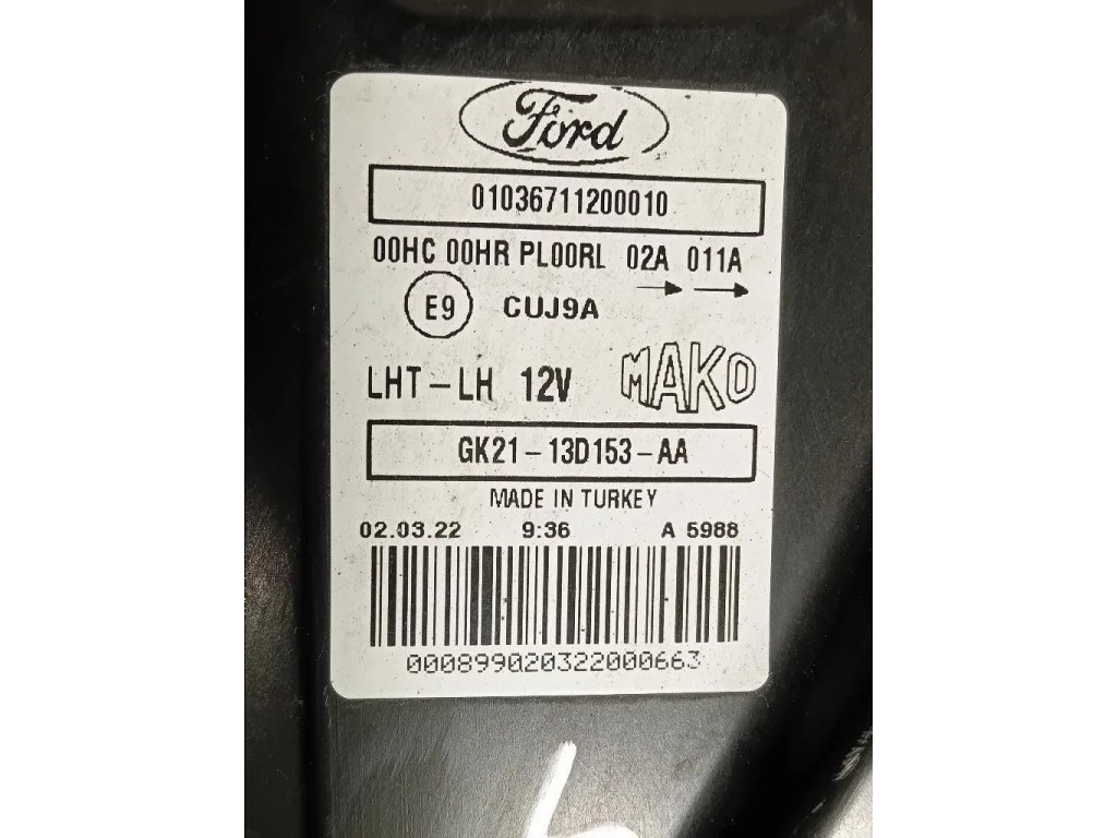 Proiettore ANT SX GK21-13C153-AA Ford Transit Custom I 2013