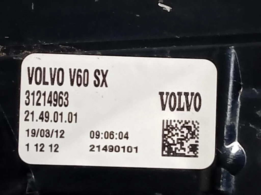 Fanale EST POST SX 31214964 Volvo V60 I 2010