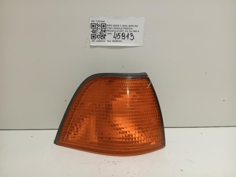 Fanale Freccia Frontale ANT DX 1387044 Bmw Serie 3 E36 Berlina 1991