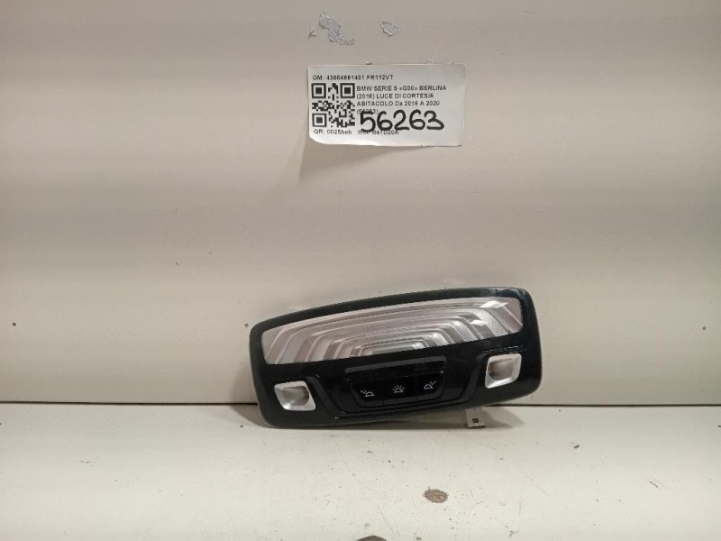 LUCE DI Cortesia Abitacolo 43684861401 Bmw Serie 5 G30 Berlina 2016