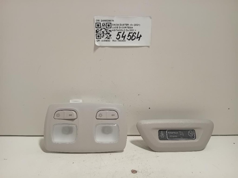 LUCE DI Cortesia Abitacolo 248602657R Dacia Duster II 2021