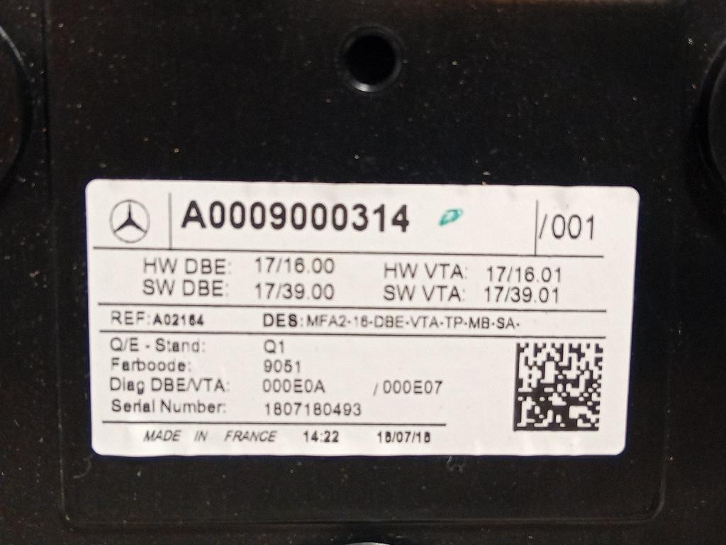 LUCE DI Cortesia Abitacolo A000900314 Mercedes Classe A W177 2018